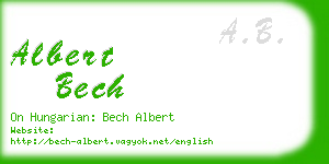 albert bech business card